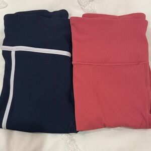 Women's Navy and Pink Leggings